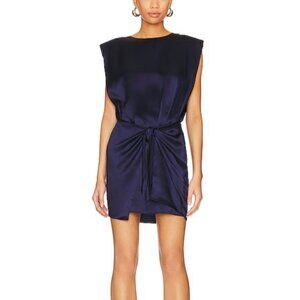 Amanda Uprichard 100% Silk Blue Copeland Mini Dress in Imperial, Sz Small